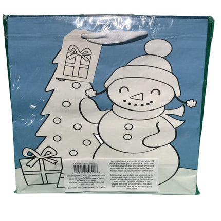 Christmas Scratch & Color Gift Bags, 2-Pack