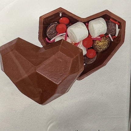 Valentine's Day Geo Heart Candy Mold, 3-Part