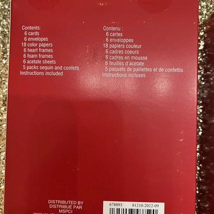 Recollections Valentine's Day Shaker Card Making Kit Makes 6 Cards