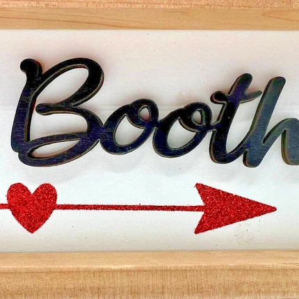 Valentine's Day Kissing Booth Wooden Plaque