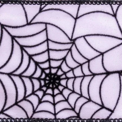 Celebrate it White Spider Web Wired  Ribbon 2 1/2 in X 25ft